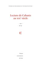 Couverture du livre « Cahiers de philosophie de l'universite de caen, n 57/2021. lectures de cabanis au xixe siecle » de Sa Clauzade Laurent aux éditions Pu De Caen