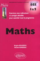 Couverture du livre « Mathematiques ece - 1re annee et 2e annee » de Rondeau Bouissou aux éditions Ellipses