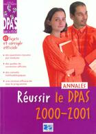 Couverture du livre « Reussir le dpas 2000-2001 » de  aux éditions Lamarre