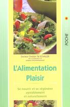 Couverture du livre « L'alimentation plaisir » de Tal-Schaller C. aux éditions Vivez Soleil