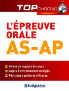 Couverture du livre « L'épreuve orale AS-AP (concours 2017) » de Celine Witsuba aux éditions Studyrama