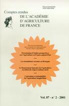 Couverture du livre « Presentation d'etudes prospectives sur l'agriculture en france aujourd'hui. les innondations... (com » de  aux éditions Lavoisier Diff