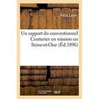 Couverture du livre « Un rapport du conventionnel couturier en mission en seine-et-oise » de Lorin Felix aux éditions Hachette Bnf