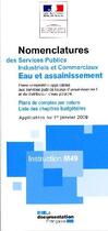 Couverture du livre « Nomenclatures des services publics industriels et commerciaux ; eau et assainissement » de  aux éditions Documentation Francaise