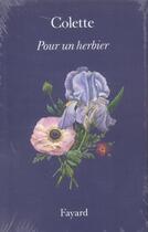 Couverture du livre « Pour un herbier » de Colette aux éditions Fayard