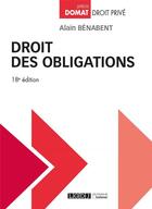 Couverture du livre « Droit des obligations (18e édition) » de Alain Benabent aux éditions Lgdj