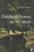 Couverture du livre « Idylle en france au 19e siecle » de Violaine Boneu aux éditions Sorbonne Universite Presses