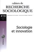 Couverture du livre « Cahiers de recherche sociologique v. 53 » de  aux éditions Athena Canada