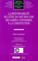 Couverture du livre « La responsabilité de l'Etat du fait des lois déclarées contraires à la Constitution » de Theo Ducharme aux éditions Lgdj