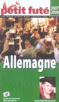 Couverture du livre « Allemagne (édition 2007-2008) » de Collectif Petit Fute aux éditions Le Petit Fute