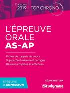 Couverture du livre « L'épreuve orale AS-AP (concours 2019) » de Celine Wistuba aux éditions Studyrama