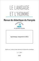 Couverture du livre « Apprentissage, enseignement et affect » de  aux éditions Eme Editions