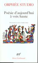 Couverture du livre « Orphée ; studio poésie d'aujourd'hui à voix haute » de  aux éditions Gallimard