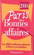 Couverture du livre « Paris bonnes affaires2000 » de  aux éditions Flammarion