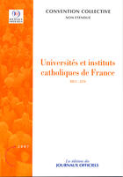 Couverture du livre « Universités et instituts catholiques de france » de  aux éditions Direction Des Journaux Officiels