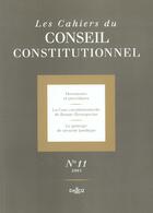 Couverture du livre « LES CAHIERS CONSEIL CONSTITUTIONNEL T.11 » de Cahiers Du Conseil Constitutionnel aux éditions Dalloz