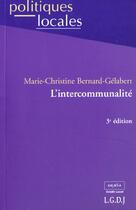 Couverture du livre « Intercommunalite (l') » de Bernard-Gelabert Mar aux éditions Lgdj