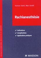 Couverture du livre « Rachianesthesie » de Samii Kamran aux éditions Elsevier-masson