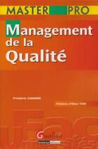 Couverture du livre « Master pro ; management de la qualité » de Frederic Canard aux éditions Gualino