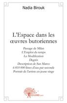 Couverture du livre « L'espace dans les oeuvres butoriennes » de Nadia Birouk aux éditions Edilivre