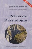 Couverture du livre « Précis de karstologie (2e édition) » de Salomon J-Noel aux éditions Pu De Bordeaux