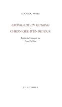 Couverture du livre « Chronique d'un retour » de Eduardo Mitre aux éditions Cormier