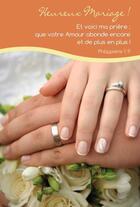 Couverture du livre « Lot De 10 - Carte Double Heureux Mariage » de  aux éditions Prouvost