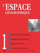 Couverture du livre « Espace geo 2020-1 » de  aux éditions Belin