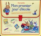 Couverture du livre « Corentin ; mon premier jour d'école ; regarde, écoute et apprends des mots » de  aux éditions Chantecler