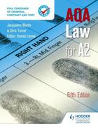 Couverture du livre « AQA Law for A2 Fifth Edition » de Lancer Denis Martin Jacqueline aux éditions Hodder Education Digital