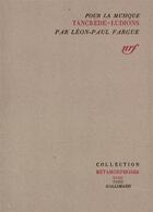 Couverture du livre « Tancrede / ludions » de Leon-Paul Fargue aux éditions Gallimard