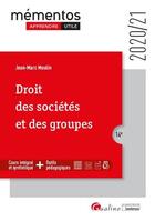 Couverture du livre « Droit des sociétés et des groupes (édition 2020/2021) » de Jean-Marc Moulin aux éditions Gualino