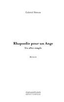 Couverture du livre « Rhapsodie pour un ange, un aller simple » de Gabriel Simon aux éditions Le Manuscrit