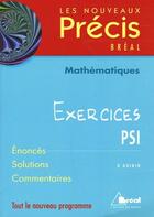 Couverture du livre « Nouveaux précis; exercices maths psi » de  aux éditions Breal