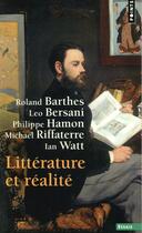 Couverture du livre « Littérature et réalité » de  aux éditions Points