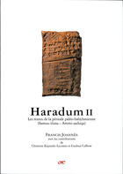 Couverture du livre « Haradum II ; les textes de la période paléo-babylonienne » de Francis Joannes aux éditions Erc