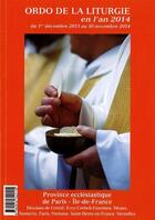 Couverture du livre « Ordo de la liturgie en l'an 2014 » de  aux éditions Cidr