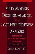 Couverture du livre « Meta-Analysis, Decision Analysis, and Cost-Effectiveness Analysis: Met » de Petitti Diana B aux éditions Oxford University Press Usa