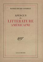 Couverture du livre « Apercus de litterature americaine » de Coindreau M-E. aux éditions Gallimard