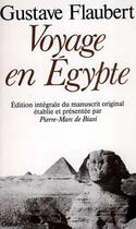 Couverture du livre « Voyage en Egypte » de Gustave Flaubert aux éditions Grasset Et Fasquelle