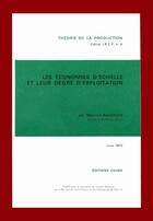 Couverture du livre « Les économies d'échelle et leur degré d'exploitation » de Jacques De Bandt aux éditions Cujas