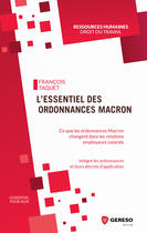 Couverture du livre « L'essentiel des ordonnances Macron » de Francois Taquet aux éditions Gereso