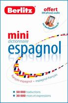 Couverture du livre « Mini dictionnaire espagnol ; français-espagnol/espagnol-français » de  aux éditions Berlitz