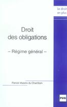 Couverture du livre « Droit des obligations » de Maistre Du Cham aux éditions Pu De Grenoble