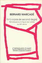 Couverture du livre « Il n'y a pas de second degre » de Bernard Mercade aux éditions Jacqueline Chambon