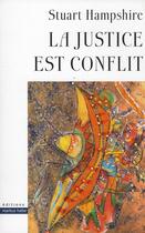 Couverture du livre « Justice est conflit » de Hampshire S aux éditions Markus Haller