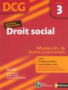 Couverture du livre « Droit social ; épreuve 3 ; dcg ; élève (édition 2007) » de Lhuilier Gilles aux éditions Nathan