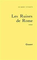 Couverture du livre « Les ruines de Rome » de Hubert Nyssen aux éditions Grasset