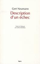 Couverture du livre « Description d'un échec » de Neumann Gert aux éditions Nouvelles Lignes