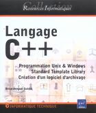 Couverture du livre « Langage c++ » de Brice-Arnaud Guerin aux éditions Eni